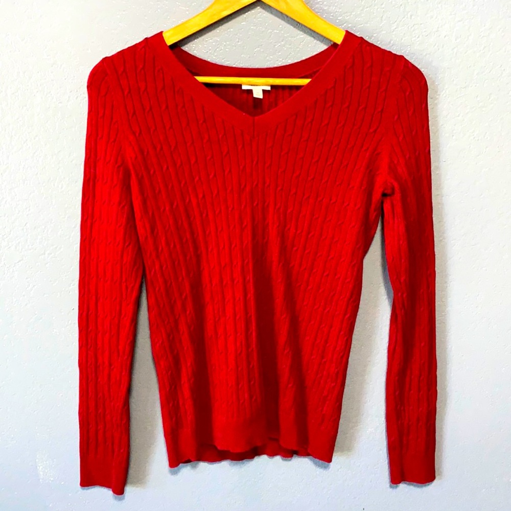 Talbots sweater in burgundy